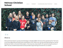 Tablet Screenshot of melrosechristianschoolhouse.com